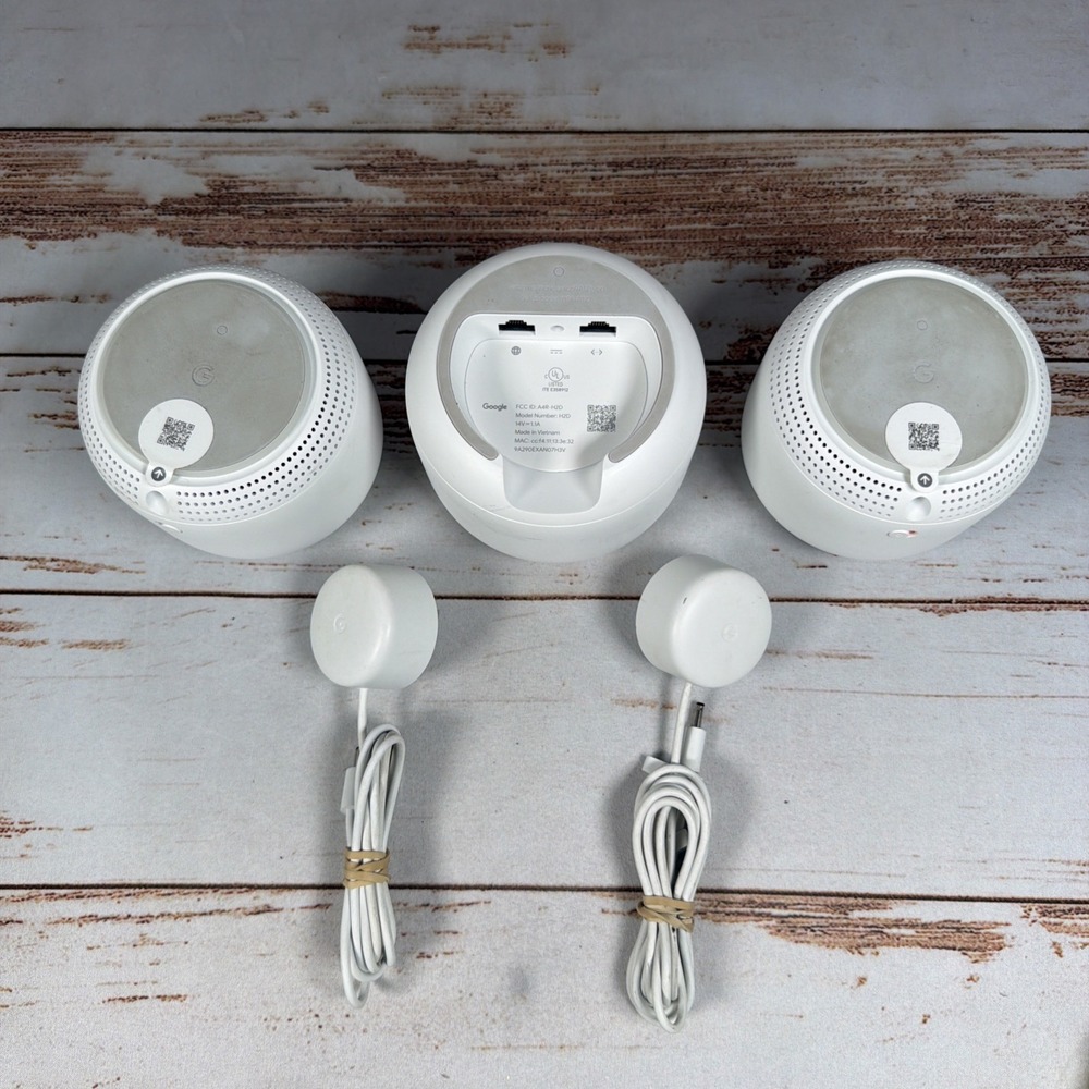 Google Nest Wifi AC2200 Mesh System Router H2D 2 Points H2E 2 Power Cords Tested - Picture 3 of 5